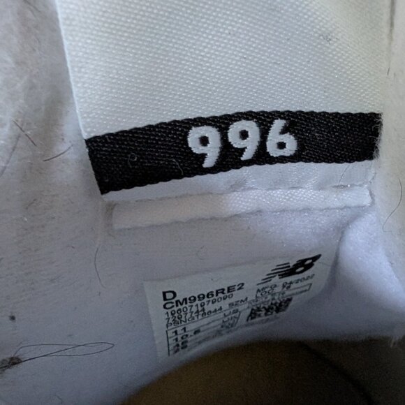New Balance 996 White/Gray Mens Size 11 - Picture 8 of 9